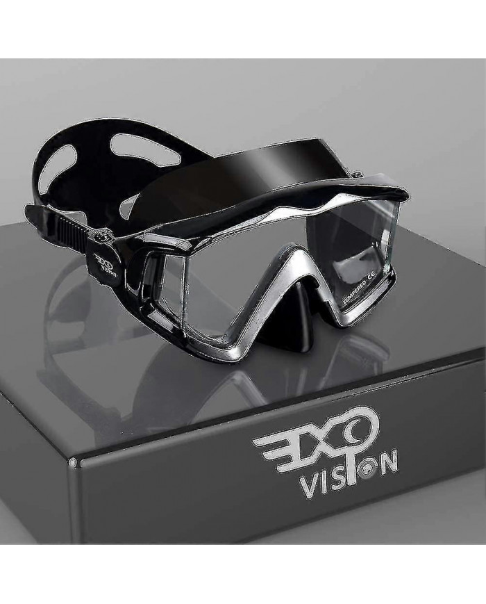 Masque de plongée panoramique pour adultes, masque de plongée en apnée en verre trempé, lunettes de natation [...]