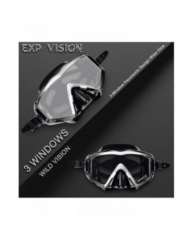Masque de plongée panoramique pour adultes, masque de plongée en apnée en verre trempé, lunettes de natation [...]