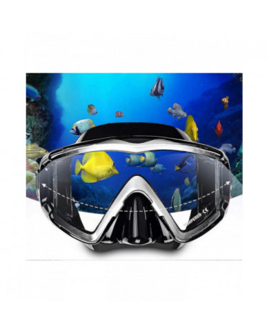 Masque de plongée panoramique pour adultes, masque de plongée en apnée en verre trempé, lunettes de natation [...]