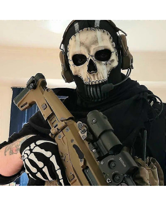 Masque fantôme V2 - Operador Mw2 Airsoft Cod Cosplay Airsoft Tactique Crâne Masque Complet -CLJR