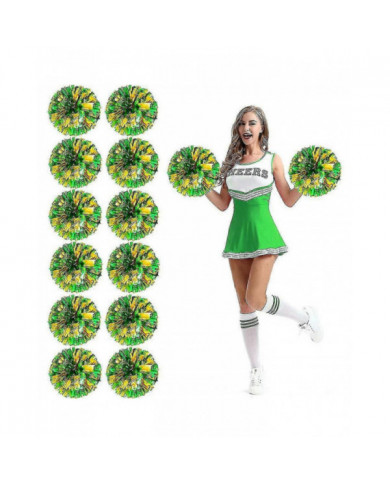 12pcs pom-pom girl pom pom pom avec trous de doigt feuille métallique cheer pom pom qyf uhv