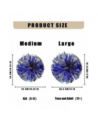 12pcs pom-pom girl pom pom pom avec trous de doigt feuille métallique cheer pom pom qyf uhv