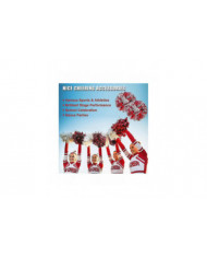 12pcs pom-pom girl pom pom pom avec trous de doigt feuille métallique cheer pom pom qyf uhv