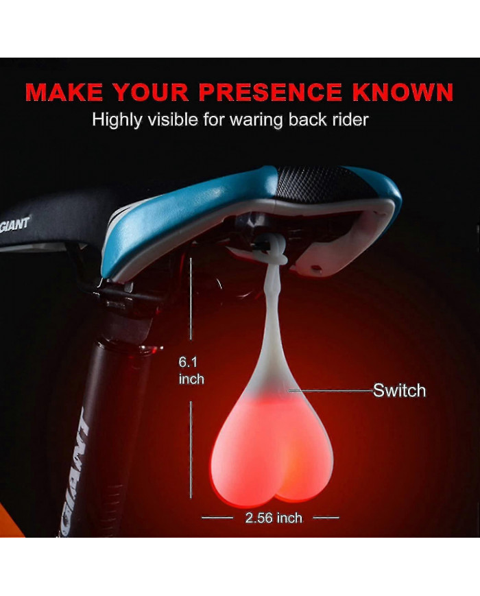 Bike Light, Tail Ball Silicone Cyclisme Night Safety Warning Lights
