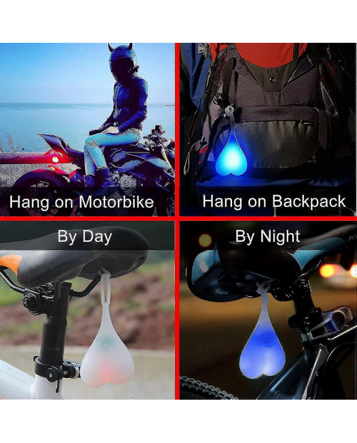 Bike Light, Tail Ball Silicone Cyclisme Night Safety Warning Lights