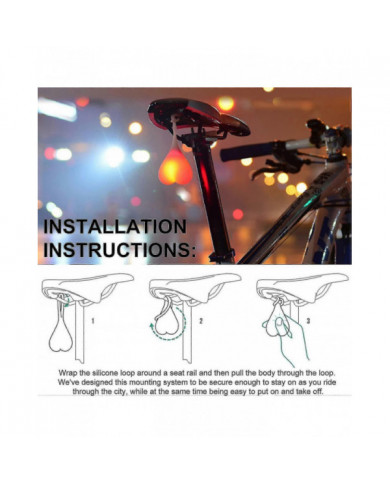 Bike Light, Tail Ball Silicone Cyclisme Night Safety Warning Lights