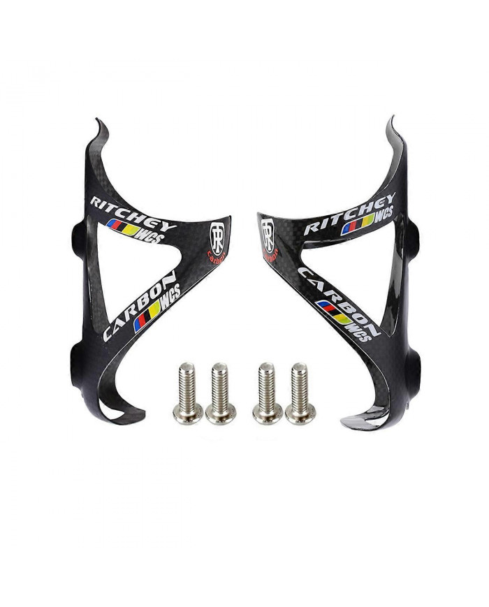 Porte-bidon de vélo de route VTT 3K Porte-bidon en fibre de carbone ultra léger 24G lumineux, 2pcs