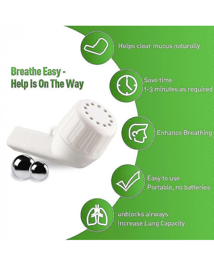 Exerciseur pulmonaire et éliminateur de mucus - Mucus naturellement clair avec l’appareil d’exercice respiratoire, [...]