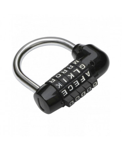 Cadenas à combinaison 5 lettres noir - serrures à combinaison - sac à dos pour ordinateur portable antivol de vélo [...]