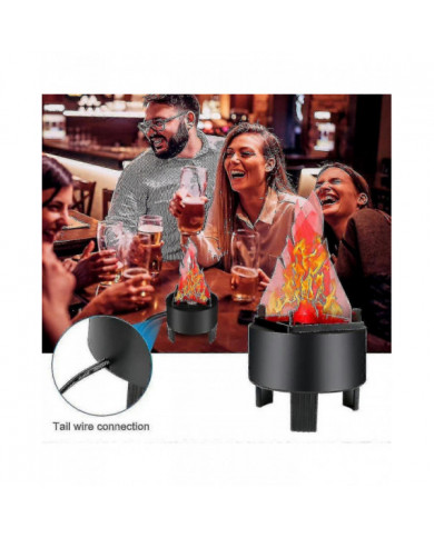 Led Fire Flame Effect Light Artificiel Électrique Flicker Campfire Lamp Party Decor Supplies For Bar