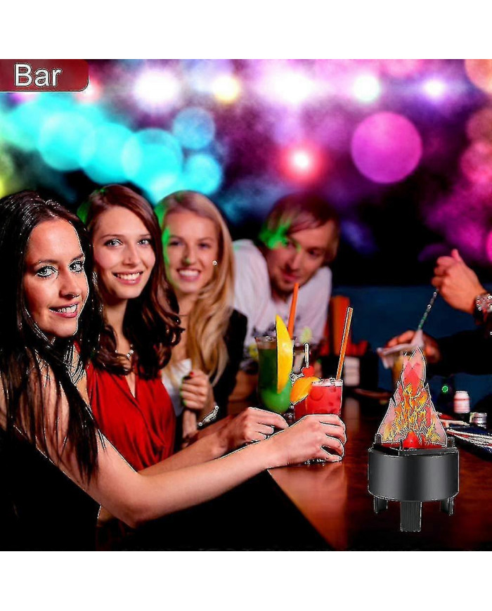 Led Fire Flame Effect Light Artificiel Électrique Flicker Campfire Lamp Party Decor Supplies For Bar