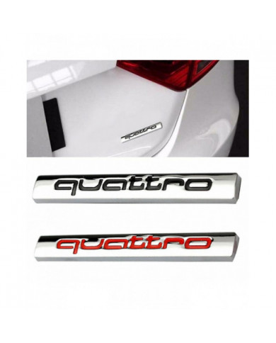 Quattro Logo En Métal De Voiture De Voiture De Voiture Emblème Emblème Autocollant Décor Pour A4l A6l Mengxi