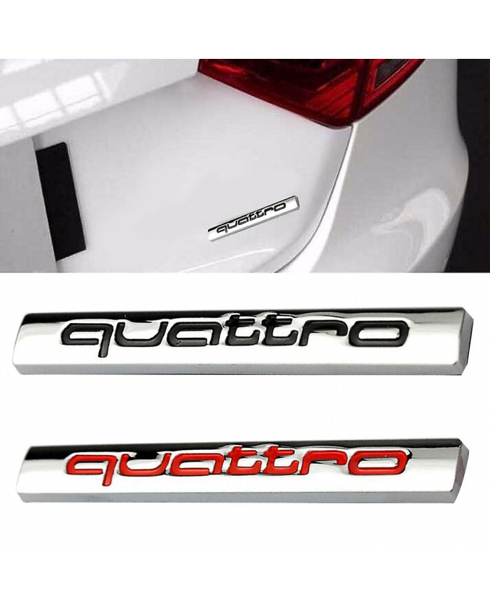 Quattro Logo En Métal De Voiture De Voiture De Voiture Emblème Emblème Autocollant Décor Pour A4l A6l Mengxi