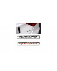 Quattro Logo En Métal De Voiture De Voiture De Voiture Emblème Emblème Autocollant Décor Pour A4l A6l Mengxi