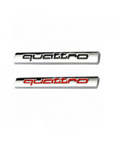 Quattro Logo En Métal De Voiture De Voiture De Voiture Emblème Emblème Autocollant Décor Pour A4l A6l Mengxi