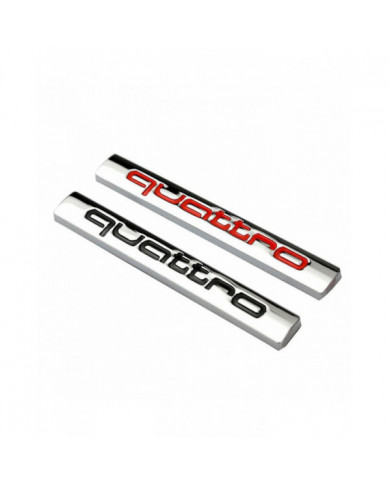 Quattro Logo En Métal De Voiture De Voiture De Voiture Emblème Emblème Autocollant Décor Pour A4l A6l Mengxi