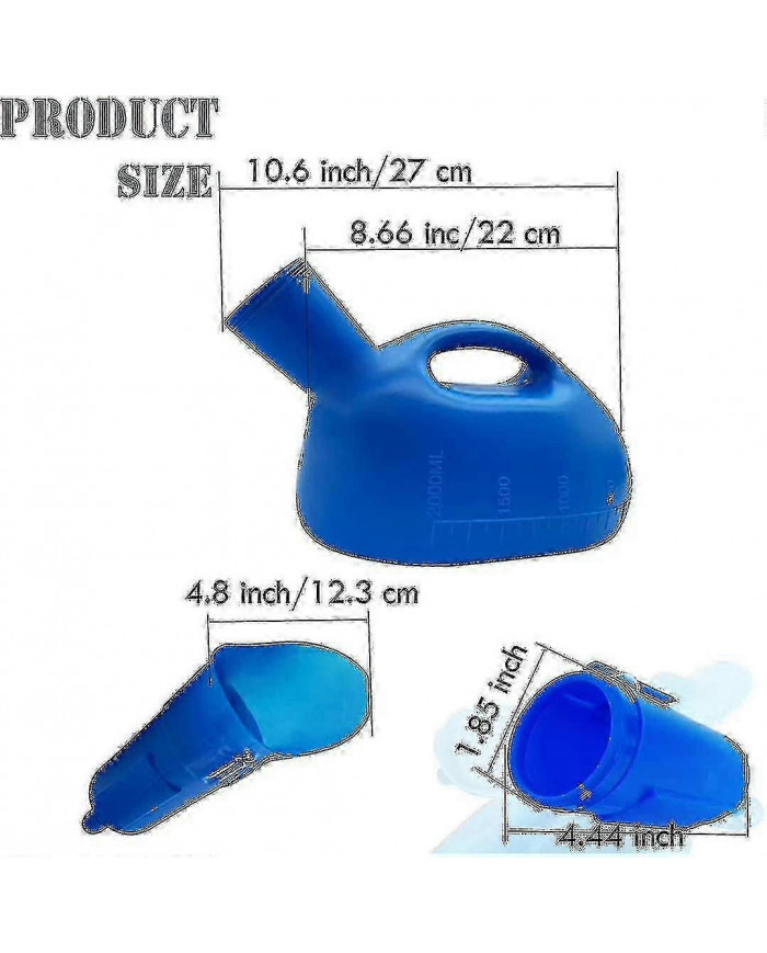Bouteille d’urine Bouteille d’urine portable pour urine, étanche, 2000 ml wigslar