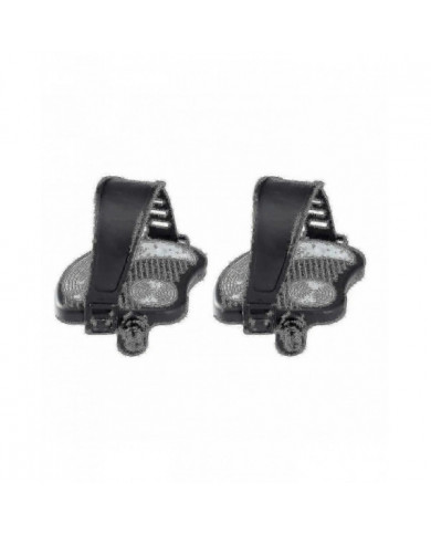 Pédales de vélo d’exercice avec sangles pour vélo de spin et vélo d’exercice stationnaire intérieur, 9/16 pouces