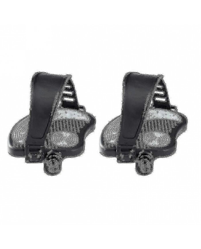 Pédales de vélo d’exercice avec sangles pour vélo de spin et vélo d’exercice stationnaire intérieur, 9/16 pouces