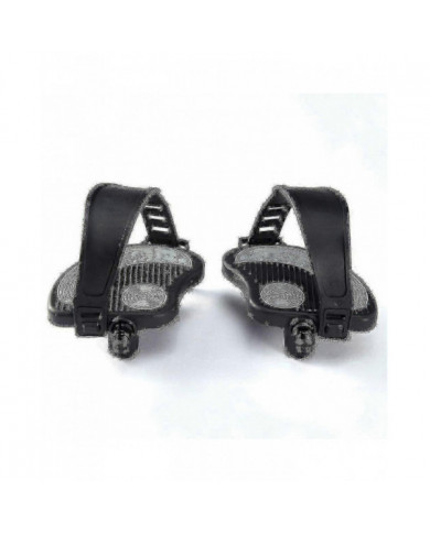 Pédales de vélo d’exercice avec sangles pour vélo de spin et vélo d’exercice stationnaire intérieur, 9/16 pouces