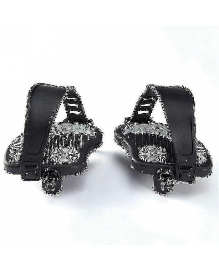 Pédales de vélo d’exercice avec sangles pour vélo de spin et vélo d’exercice stationnaire intérieur, 9/16 pouces