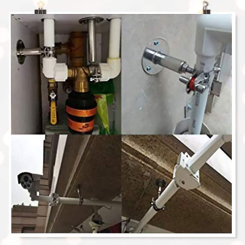 Stainless Steel Pipe Clamp Holder Clamp - Adjustable Ceiling Wall Mount Clamps Diameter 25-27mm Height 50-100mm [...]