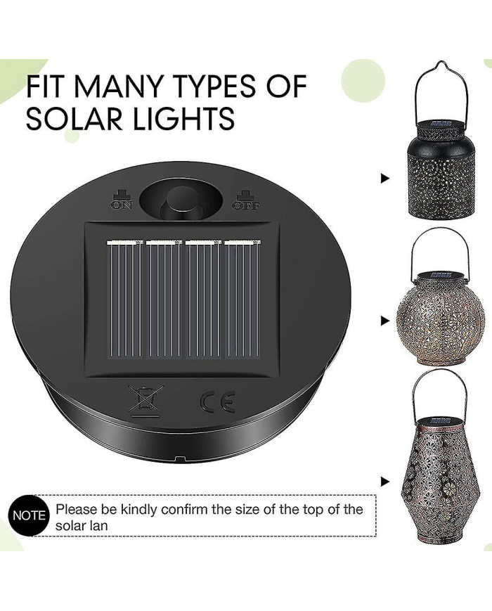 6 Pcs Lampes Solaires Remplacement Top 7 Lanterne Solaire Pièces LED Panneau Solaire Lanterne Couvercle Lumières [...]