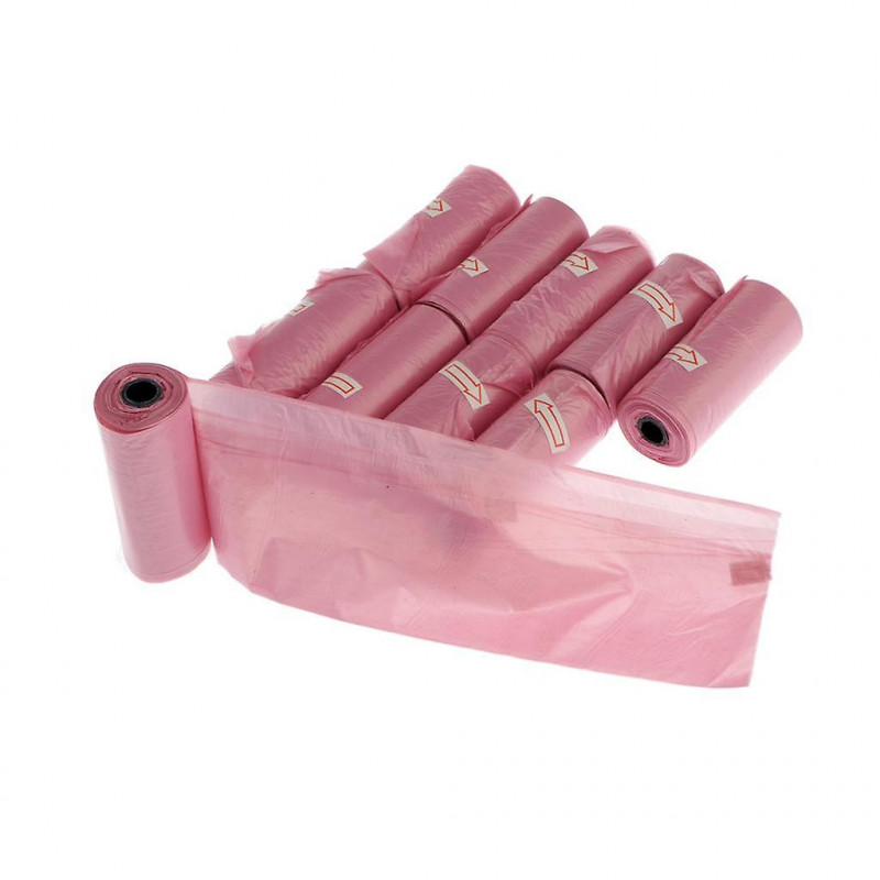 10 Rolls Portable Baby Diaper Nappy Discarded Dispenser Bag Pink