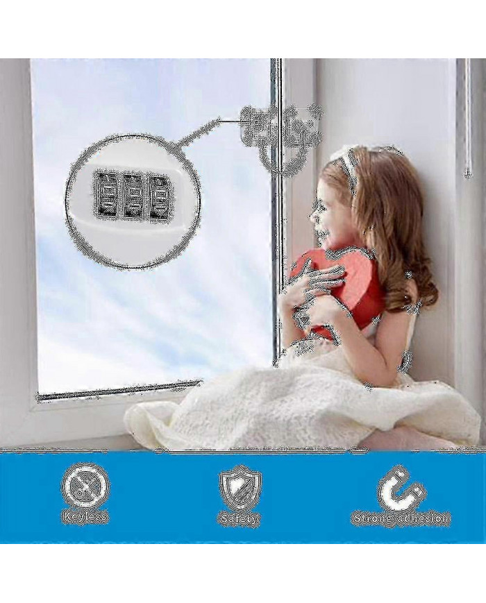 Serrure de réfrigérateur à 2 paquets Serrure de réfrigérateur à combinaison robuste