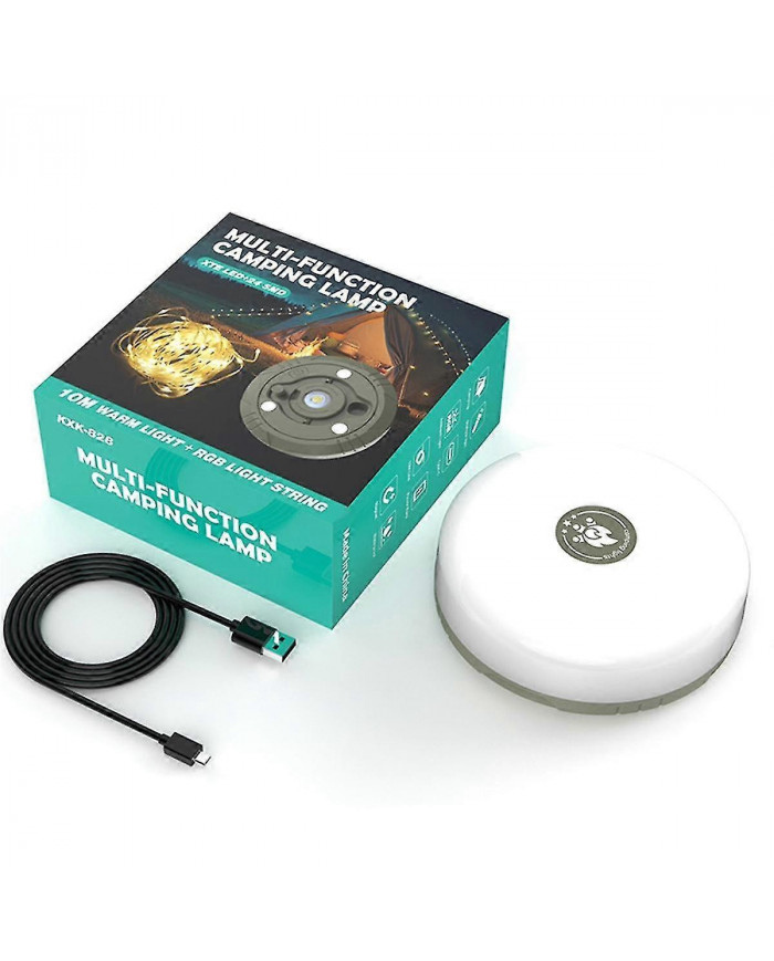 Guirlande lumineuse de camping, avec 8 modes réglables, lanterne de camping LED rechargeable, lumières de camping [...]