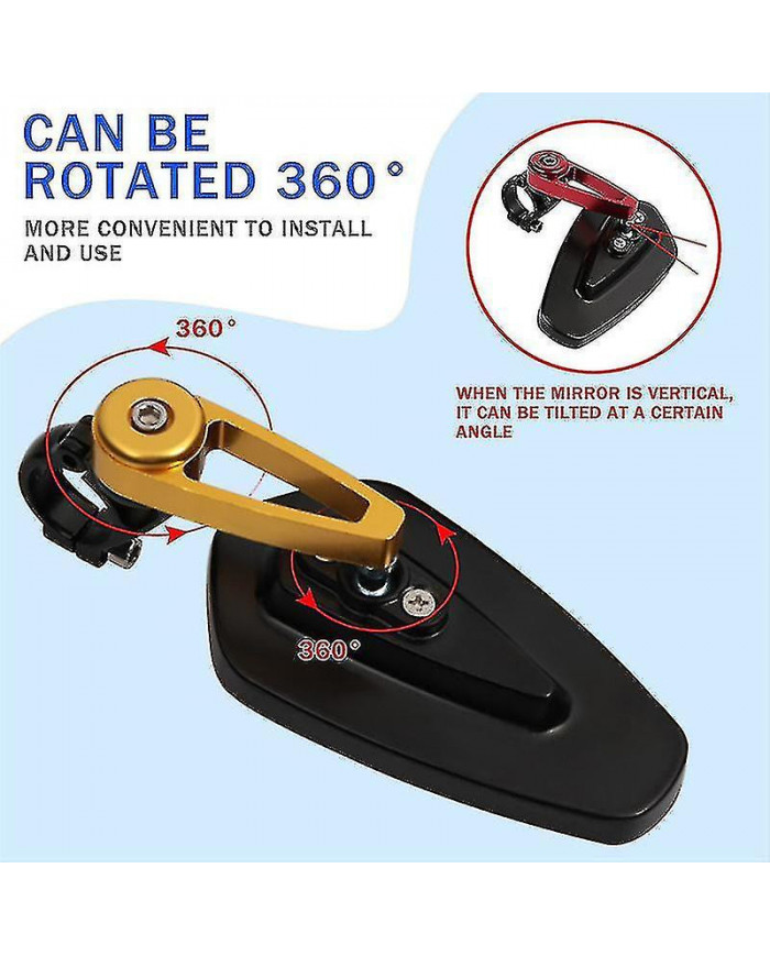 2024 For Kawasaki Z900 Z 900 Motorcycle Rear View Black Handle Bar End Side Rearview Mirrors