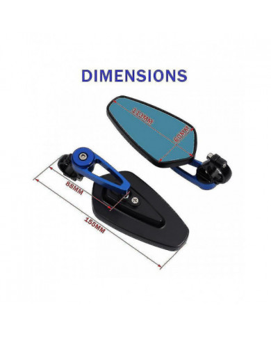 2024 For Kawasaki Z900 Z 900 Motorcycle Rear View Black Handle Bar End Side Rearview Mirrors