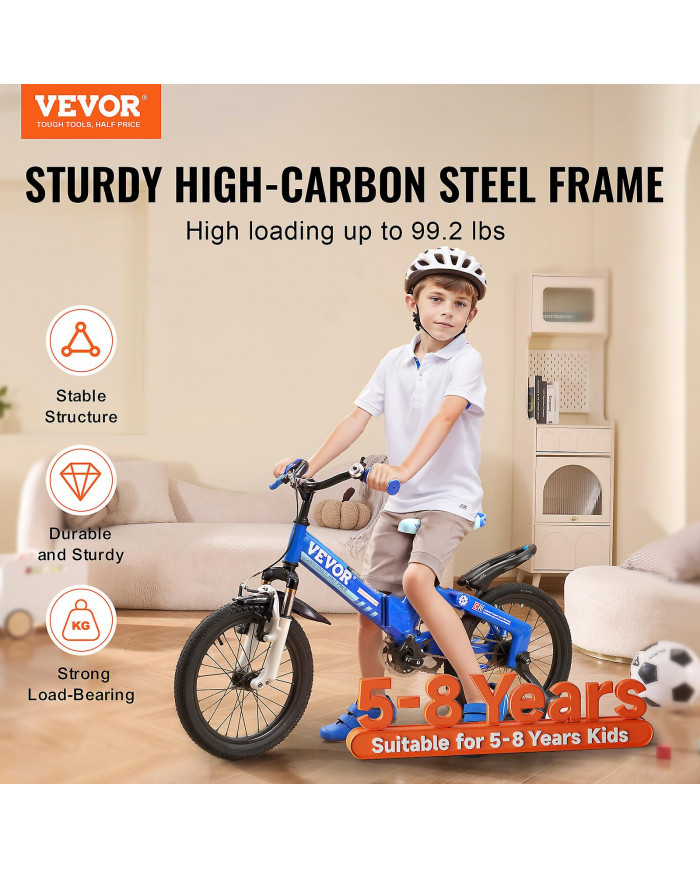 Vélo d’équilibre pliant pour tout-petits, acier à haute teneur en carbone de 16 pouces avec siège et guidon [...]