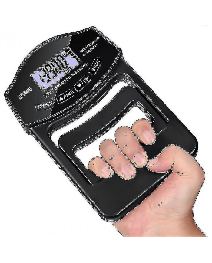 Testeur de force de préhension, 396lbs / 180kg Dynamomètre à main numérique Grip Strength Meter Usb Écran LCD [...]