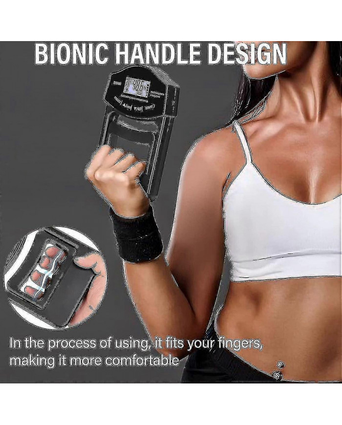 Testeur de force de préhension, 396lbs / 180kg Dynamomètre à main numérique Grip Strength Meter Usb Écran LCD [...]