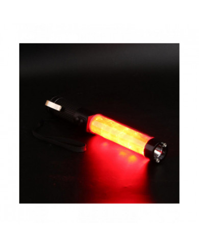 1pc 30cm Portable Led Lamp Fire Control Traffic Baton Whistle Broken Window Baton Emergency Roadside Beacon Magnet [...]