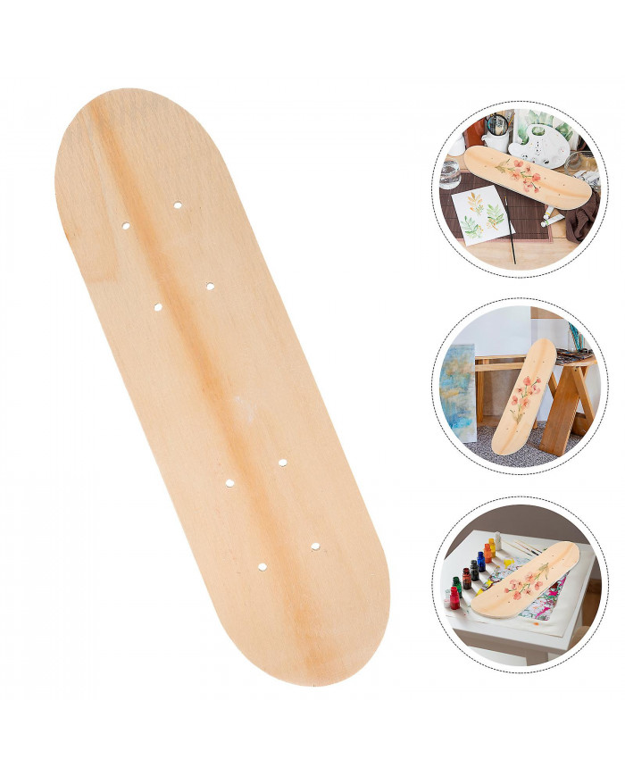 Planche à roulettes vierge Planche à roulettes inachevée Bricolage Planche à roulettes Graffiti vierge