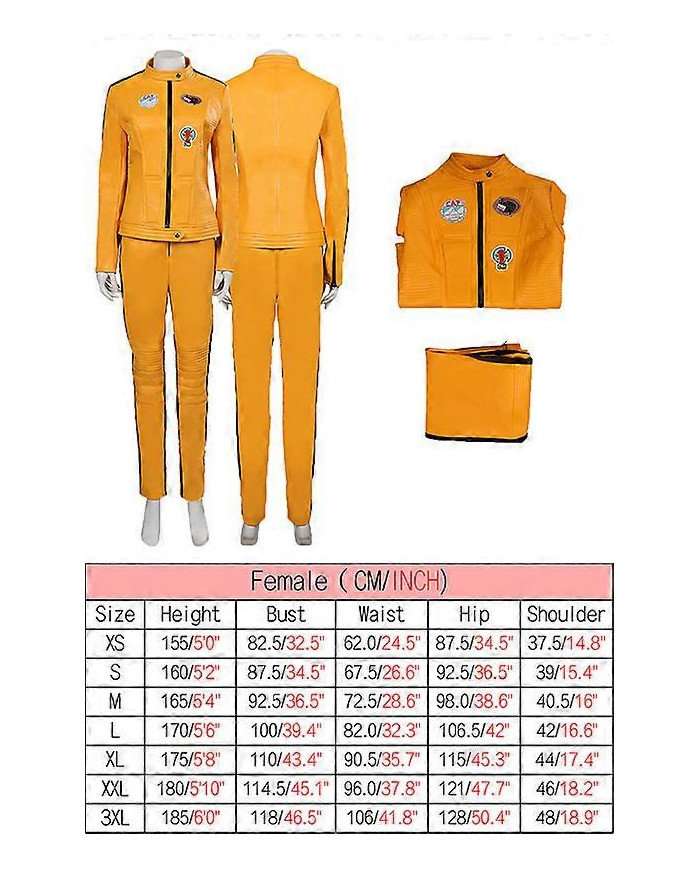 Kill Cos Bill La Mariée Cosplay Costume Adulte Filles Femmes Veste Pantalon RolePlay Tenues Halloween Carnaval [...]