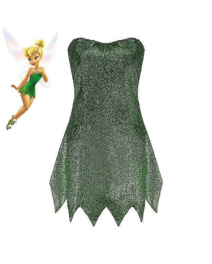 Pixie Tinker Bell Halloween Princess Cosplay Dress Tinkerbell Costume