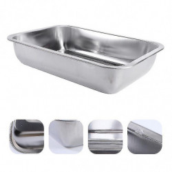 1pc Stainless Steel Pet Waste Dog Birds Urinary Tray Cage Accessory Silver 1pc Stainless Steel Pet Waste Dog Birds Urinary Tray Cage Accessory Silver