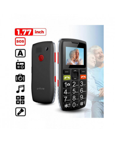 Téléphone portable senior déverrouillé avec gros boutons - bouton Sos - radio fm - haut-parleur Box - batterie [...]