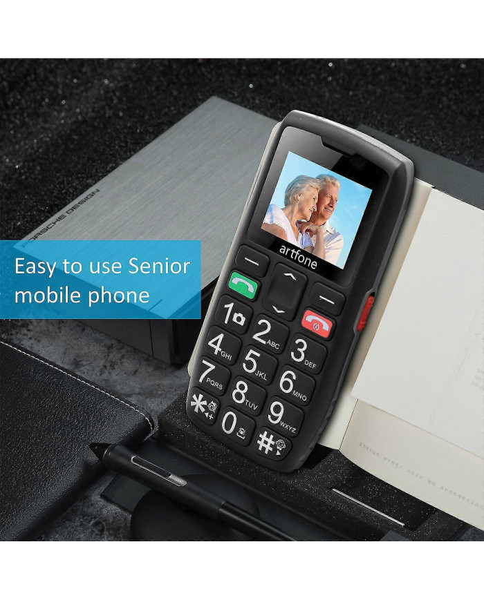 Téléphone portable senior déverrouillé avec gros boutons - bouton Sos - radio fm - haut-parleur Box - batterie [...]