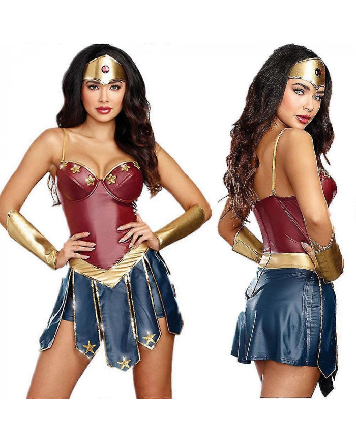 Wonder Woman Femmes Cosplay Costume Roleplay Party Fancy Dress Outfit Set
