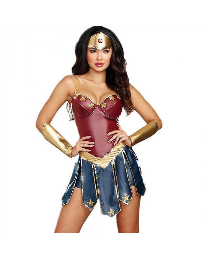 Wonder Woman Femmes Cosplay Costume Roleplay Party Fancy Dress Outfit Set