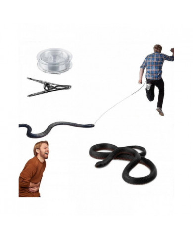 Farce de serpent avec clip de ficelle - Serpent sur une farce de corde qui poursuit les gens jouet, farce de [...]