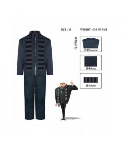 2024 Film Gru Cosplay Costume Manteau Pantalon Écharpe pour hommes Homme Déguisement Habillage Fête Fantaisie [...]