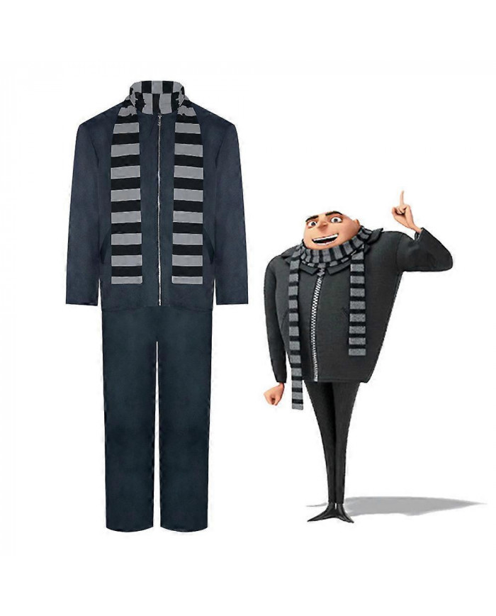 2024 Film Gru Cosplay Costume Manteau Pantalon Écharpe pour hommes Homme Déguisement Habillage Fête Fantaisie [...]