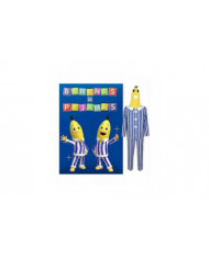 Bananes Adultes En Pyjama Costume Bleu Blanc Rayure Chemise Pantalon Avec Tête De Banane Hommes Femmes [...]