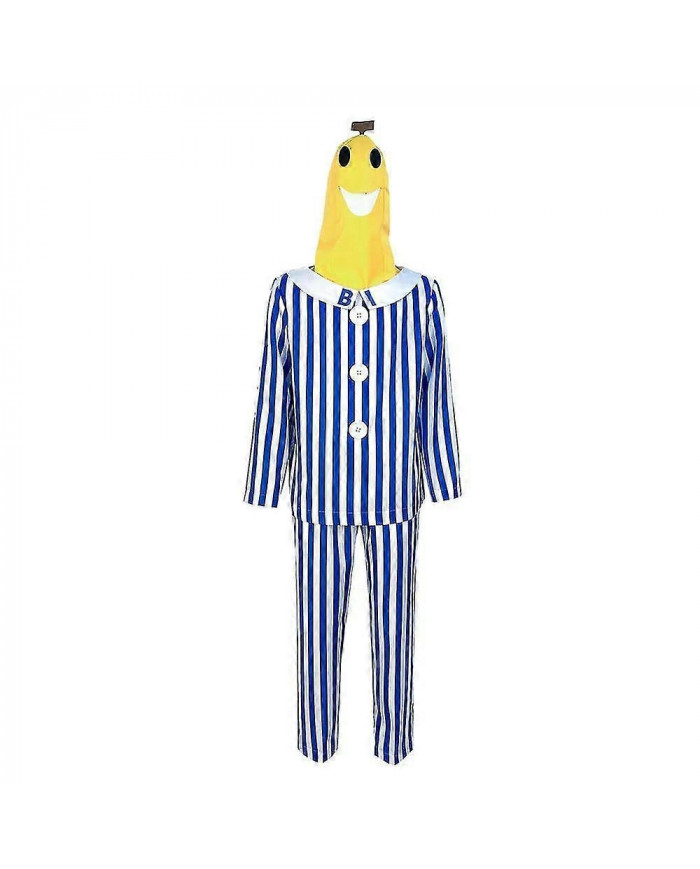 Bananes Adultes En Pyjama Costume Bleu Blanc Rayure Chemise Pantalon Avec Tête De Banane Hommes Femmes [...]
