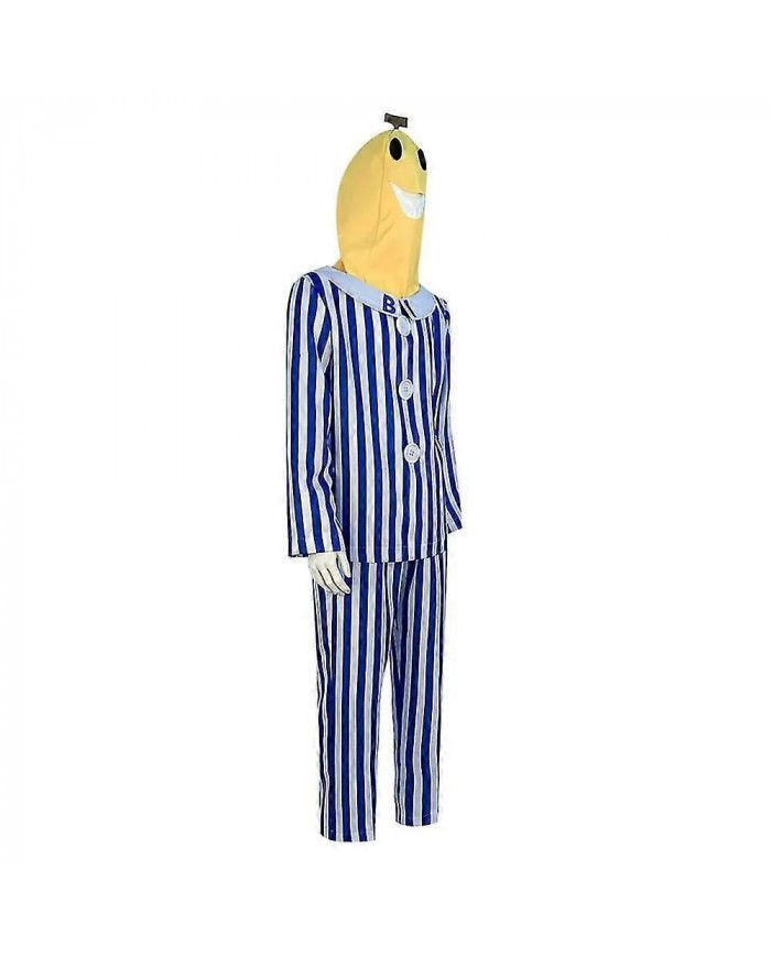 Bananes Adultes En Pyjama Costume Bleu Blanc Rayure Chemise Pantalon Avec Tête De Banane Hommes Femmes [...]